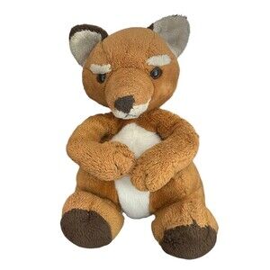 Daekor Fox Plush Fancy Tales 35" w/tail  body is 16" tail is 19"  1982‎